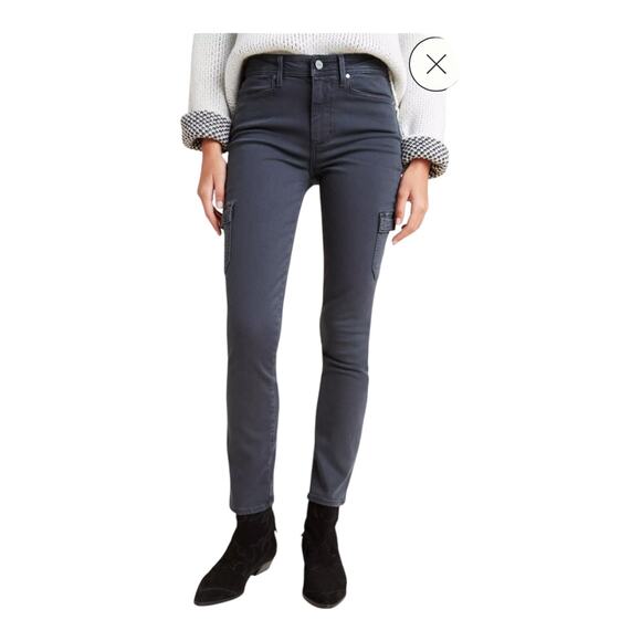 Paige Jeans Hoxton Ankle Skinny cargo black size 27 - Picture 1 of 8